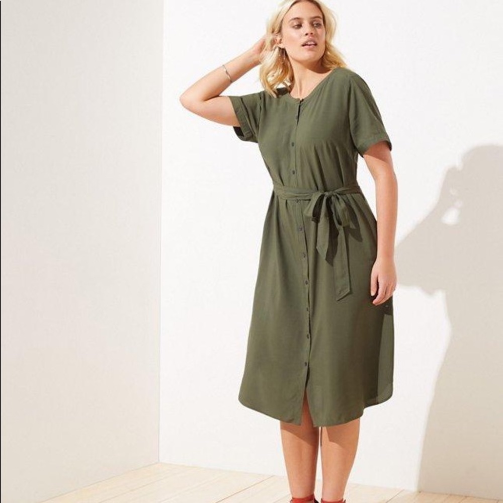 LOFT plus shirt dress BNWT
